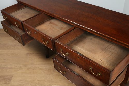 fig 8. Georgian Oak Shropshire Low Dresser Sideboard Base (Circa 1780-1800)
