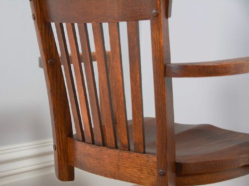 fig 6. Edwardian Oak Revolving Office Armchair (Circa 1910)