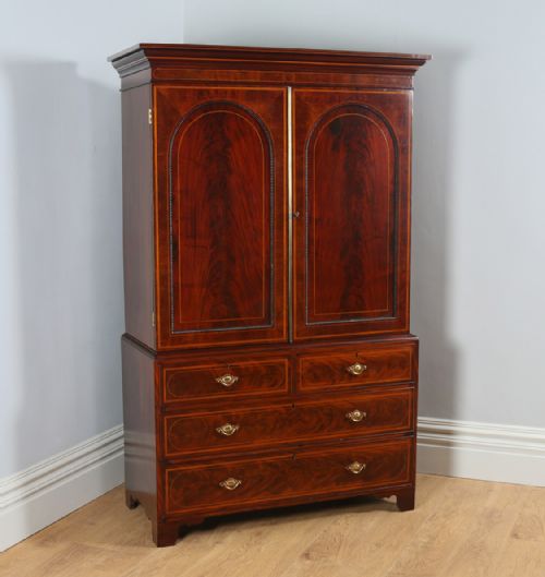 fig 1. William IV Scottish Flame Mahogany Linen Press (Circa 1835)
