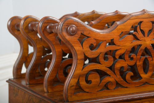 fig 3. Victorian Carved Burr Walnut Canterbury (Circa 1850)