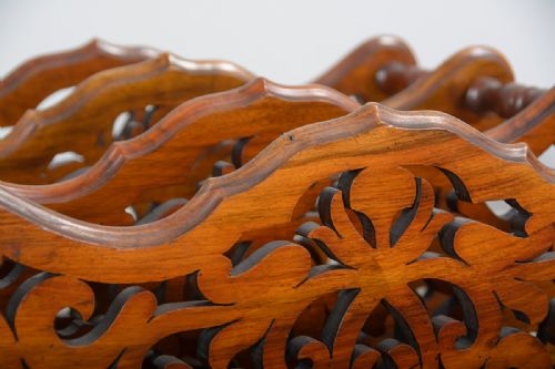 fig 4. Victorian Carved Burr Walnut Canterbury (Circa 1850)