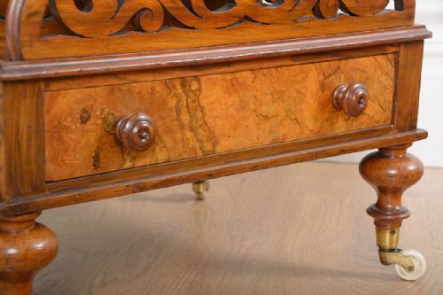 fig 7. Victorian Carved Burr Walnut Canterbury (Circa 1850)