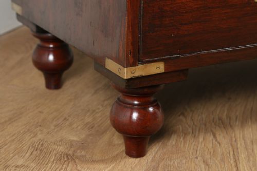 fig 2. Colonial Teak & Brass Military Campaign Chest of Drawers (Circa 1860)