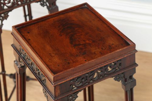 fig 3. Pair of Mahogany Chippendale Style Torchere Stands (c.1900)