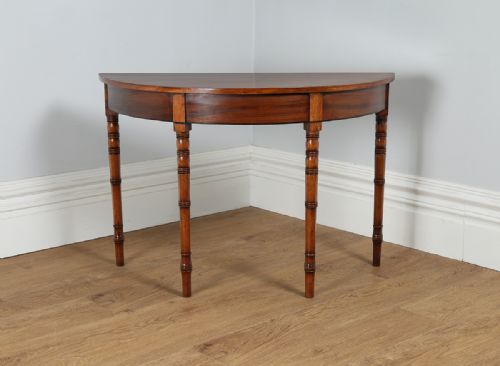 fig 5. Pair of Regency Mahogany Demi Lune Console Side Hall Tables (Circa 1820)