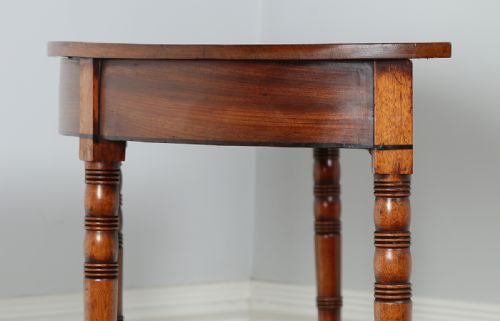 fig 6. Pair of Regency Mahogany Demi Lune Console Side Hall Tables (Circa 1820)