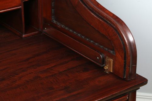 fig 3. Victorian Mahogany Roll Top Derby Pedestal Desk (Circa 1890)