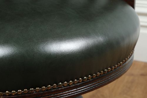 fig 5. Victorian Mahogany & Leather Revolving Captains Office Desk Armchair (Circa 1870)