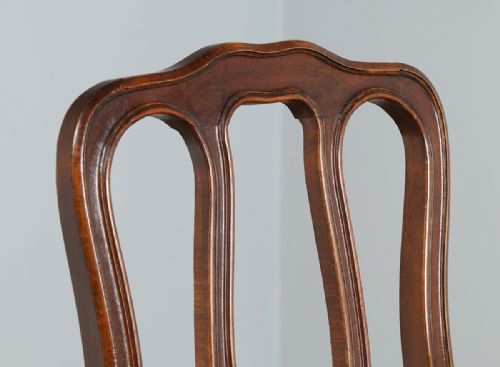 fig 5. Set of 8 Eight French Louis Provincial Upholstered Beech Kitchen Dining Chairs (Circa 1900)