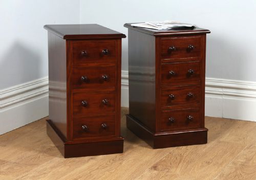 Pair of Antique Victorian Mahogany Bedside Chests (Circa 1890)