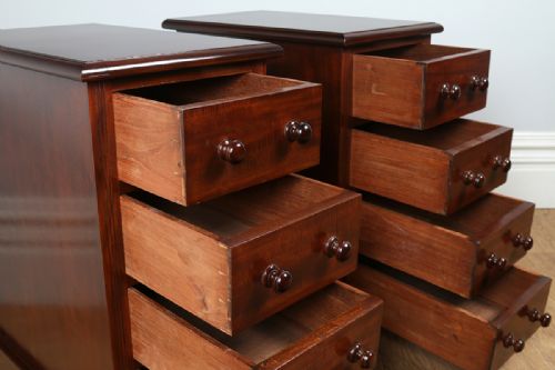fig 8. Pair of Antique Victorian Mahogany Bedside Chests (Circa 1890)