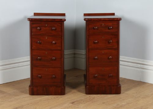 fig 1. Pair of Victorian Mahogany Bedside Chests (Circa 1860)