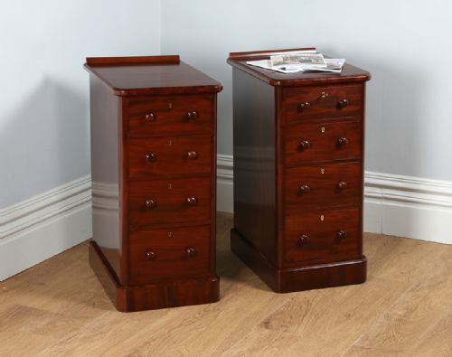 Pair of Victorian Mahogany Bedside Chests (Circa 1860)