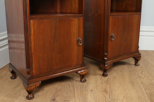 fig 6. Pair of Army & Navy Walnut Bedside Cupboards (Circa 1930)