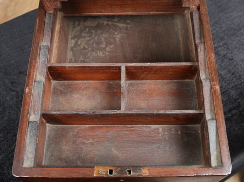 fig 8. Victorian Colonial Teak Vanity Sewing Box (Circa 1870)