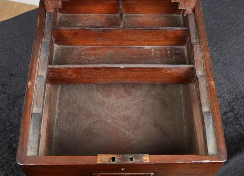fig 9. Victorian Colonial Teak Vanity Sewing Box (Circa 1870)