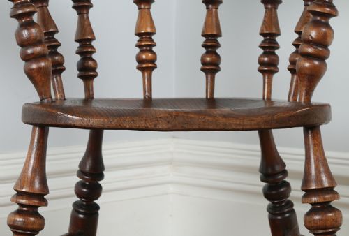 fig 1. Ash & Elm Victorian Smokers’ Bow Captains Office Desk Armchair Chair (Circa 1880)