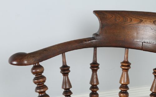 fig 5. Ash & Elm Victorian Smokers’ Bow Captains Office Desk Armchair Chair (Circa 1880)