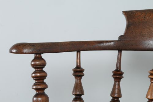 fig 6. Ash & Elm Victorian Smokers’ Bow Captains Office Desk Armchair Chair (Circa 1880)
