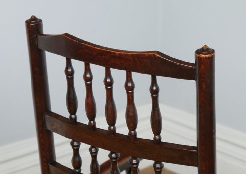 fig 7. Set of 6 Six Ash & Elm Spindle Back Rush Seat Country Farmhouse Kitchen Dining Chairs (Circa 1880)