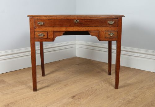 fig 1. George III English Oak Lowboy Side Table (Circa 1780)