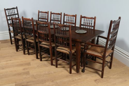 French 7ft 11” Chestnut Kitchen Refectory Dining Table (Circa 1860)