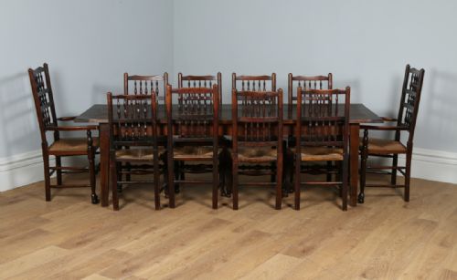 fig 1. French 7ft 11” Chestnut Kitchen Refectory Dining Table (Circa 1860)