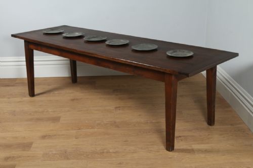 fig 2. French 7ft 11” Chestnut Kitchen Refectory Dining Table (Circa 1860)