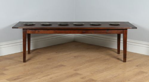 fig 3. French 7ft 11” Chestnut Kitchen Refectory Dining Table (Circa 1860)