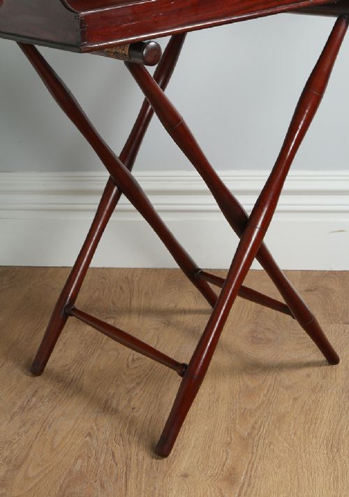 fig 7. Victorian Mahogany Butlers Drinks Tray Table & Stand (Circa 1850)