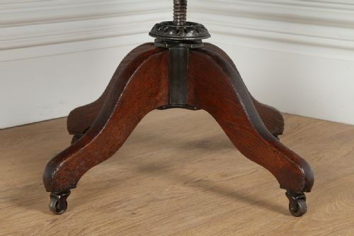 fig 9. Edwardian Oak Revolving Office Desk Armchair (Circa 1900)