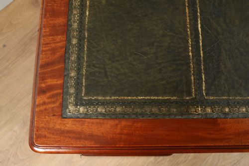 fig 4. Victorian 5ft Mahogany & Leather Double Sided Partners Pedestal Office Writing Desk (Circa 1860)