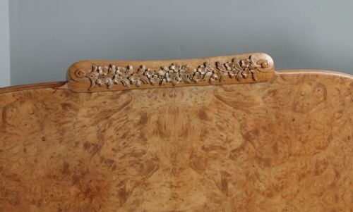 fig 4. Art Deco Burr Walnut 4ft 6” Double Size Bed (Circa 1930)