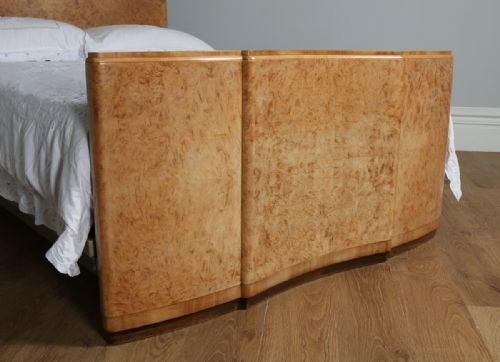 fig 5. Art Deco Burr Walnut 4ft 6” Double Size Bed (Circa 1930)