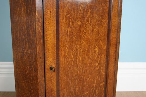 fig 3. Antique George III Oak & Mahogany Cross Banded Corner Cupboard (Circa 1760 - 1780)