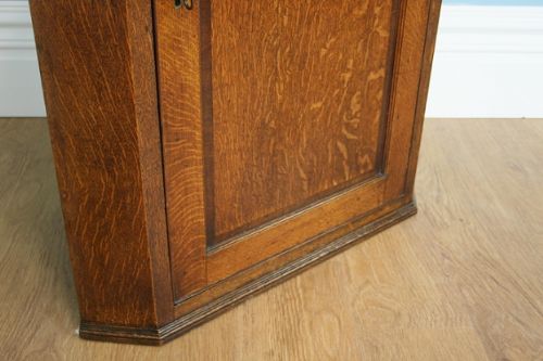 fig 6. Antique George III Oak & Mahogany Cross Banded Corner Cupboard (Circa 1760 - 1780)