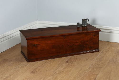 Georgian Elm Six-plank Trunk Blanket Box Chest Ottoman Kist (Circa 1800)