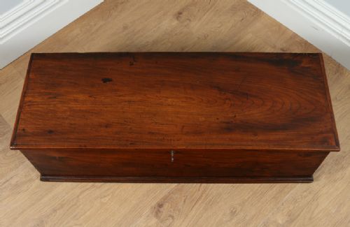fig 2. Georgian Elm Six-Plank Trunk Blanket Box Chest Ottoman Kist (Circa 1800)