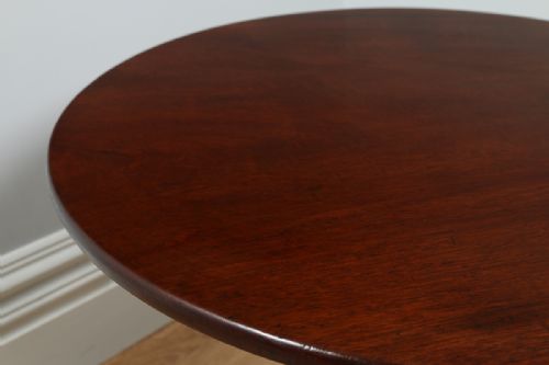 fig 3. Georgian English Red Walnut Full Size Tilt Top Tripod Wine Occasional Tea Supper Pedestal Circular Table (Circa 1780)