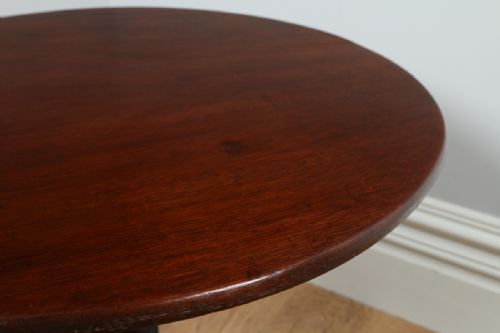 fig 4. Georgian English Red Walnut Full Size Tilt Top Tripod Wine Occasional Tea Supper Pedestal Circular Table (Circa 1780)