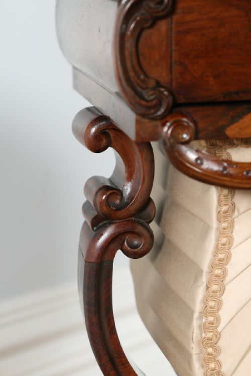fig 2. William IV Ladies Rosewood Circular Sewing Box Work Table (Circa 1840)