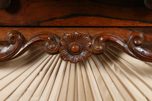 fig 3. William IV Ladies Rosewood Circular Sewing Box Work Table (Circa 1840)