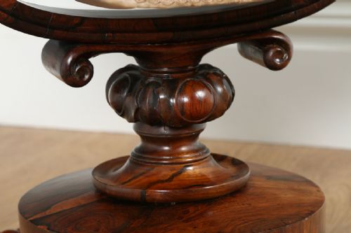 fig 5. William IV Ladies Rosewood Circular Sewing Box Work Table (Circa 1840)
