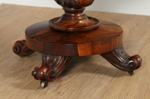 fig 6. William IV Ladies Rosewood Circular Sewing Box Work Table (Circa 1840)
