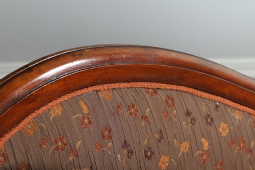 fig 5. Victorian Mahogany Brown Upholstered Chaise Longue Couch For Re-upholstery (Circa 1880)