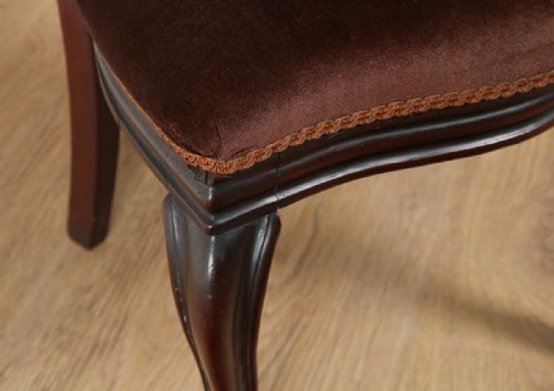 fig 8. Pair of Victorian Cuban Mahogany Balloon Back Kitchen Dining Hall Chairs (Circa 1850)