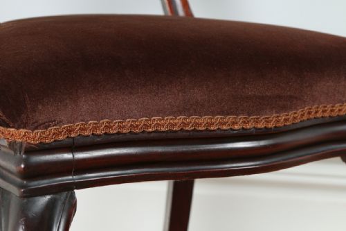 fig 9. Pair of Victorian Cuban Mahogany Balloon Back Kitchen Dining Hall Chairs (Circa 1850)