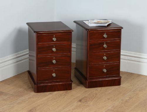 Pair of Antique Victorian Mahogany Bedside Chests (Circa 1860)