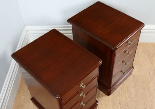 fig 2. Pair of Antique Victorian Mahogany Bedside Chests (Circa 1860)
