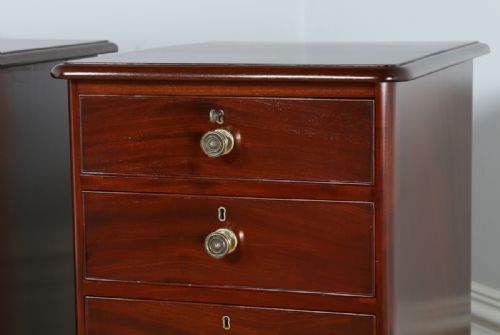 fig 3. Pair of Antique Victorian Mahogany Bedside Chests (Circa 1860)